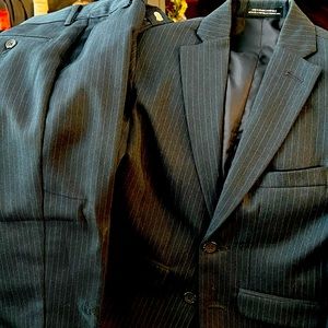 Boys size 8 Navy blue pinstripe suit